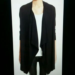 Vince Superwash drape Front black cardigan sz M
